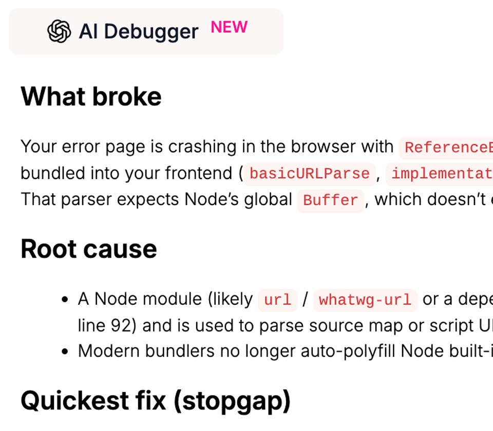 AI Code Debugger